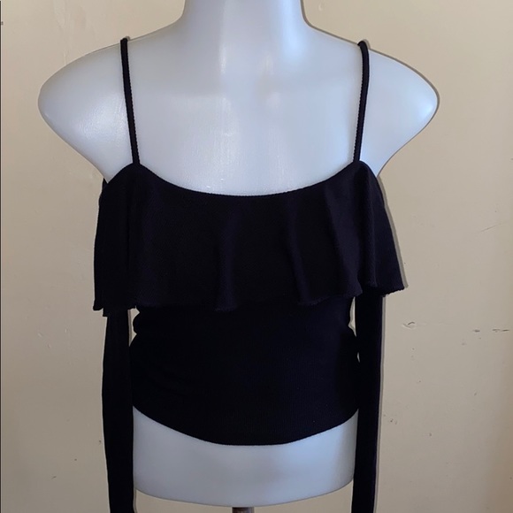 Forever 21 Ribbed Ruffle Top - Picture 2 of 5